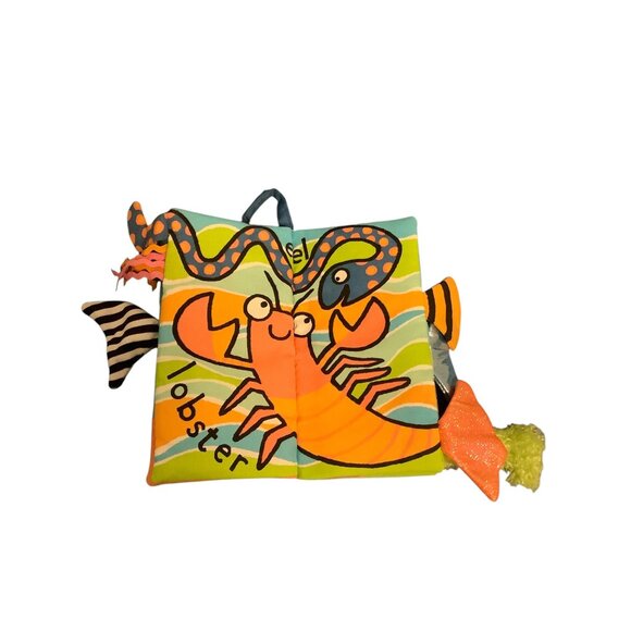 Jellycat Sea Tails Soft Fabric Baby Book With Interactive Textures & Colors - Picture 4 of 8